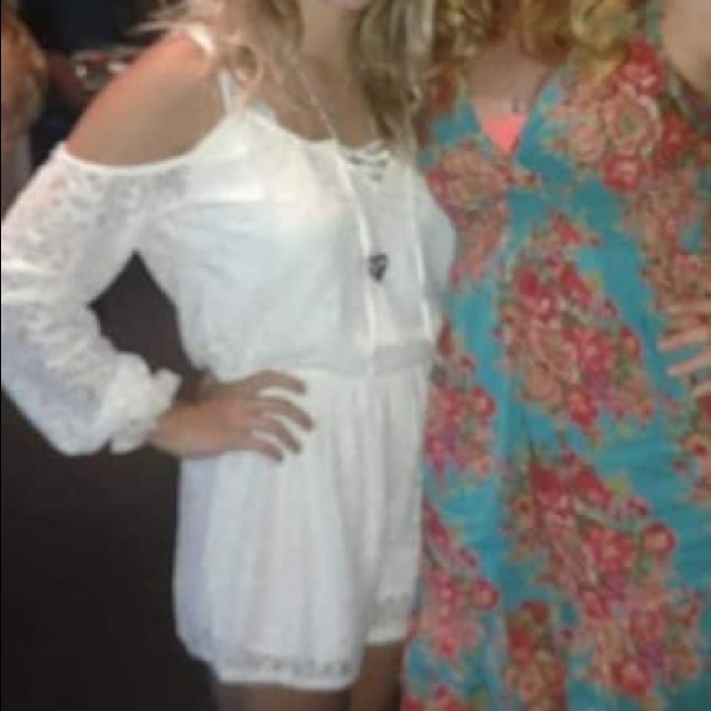 White lace romper